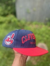 Chapéu estilo vintage MLB New Era Cleveland Indians Chief Wahoo Snapback 9Fifty comprar usado  Enviando para Brazil