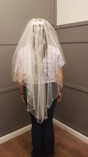Ivory bridal veil for sale  MAIDSTONE