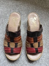 multi coloured wedge sandals for sale  SUNBURY-ON-THAMES