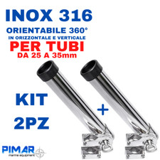 Coppia portacanne inox usato  Monte di Procida
