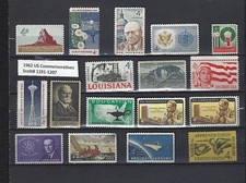 Conjunto de 17 selos de ano comemorativo 1962 dos EUA sem marca de charneira Scott #1191-1207 comprar usado  Enviando para Brazil