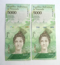 Banconota venezuela 5.000 usato  Spedire a Italy