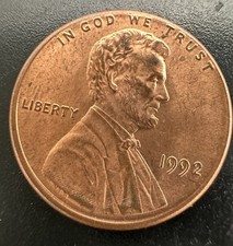 1992 Lincoln Memorial Penny batido em uma prancha fina erro A-275 comprar usado  Enviando para Brazil