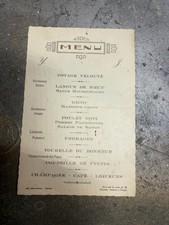 Menu ancien servi d'occasion  Achicourt