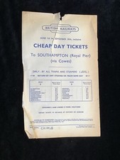 1953 railway handbill for sale  PETERBOROUGH