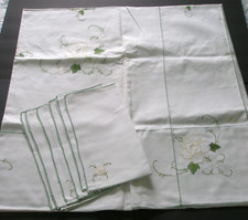 Embroidered tablecloth napkins for sale  Saint Johnsville