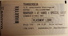 Rhapsody ticket billet d'occasion  Saint-Chamond