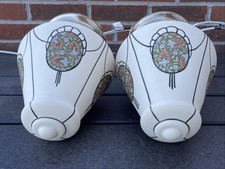PAR COM FIO Antigo Antigo Antigo Art Deco Suporte Réco Luminária de Teto de Vidro Bolota Lágrima comprar usado  Enviando para Brazil