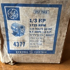 Motor elétrico NOS vintage GE 1/3 hp 1/2" eixo 1725 rpm 115 V EUA 5XBH01V. 4377 comprar usado  Enviando para Brazil