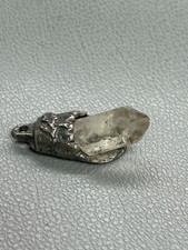 Usado, Antigo relógio de bolso de metal branco corrente caça fob Charivari montanha cristal comprar usado  Enviando para Brazil