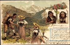 Litho schweizer trachten gebraucht kaufen  Berlin