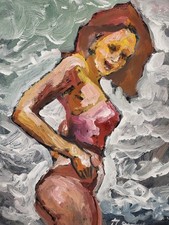 ölbild frau meer gebraucht kaufen  Bad Münstereifel