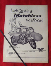 Matchless motorcycle watsonian for sale  DUNSTABLE