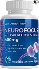 Fosfatidilserina Pura 400mg 90cps - Integratore Nootropico Forte per la Mente: C na sprzedaż  Wysyłka do Poland