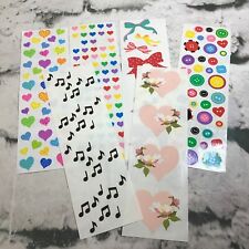 Lote de 6 Folhas Adesivos Vintage para Scrapbooking Notas Musicais Botões Corações comprar usado  Enviando para Brazil