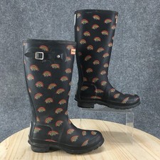 Botas Hunter Crianças 5 Primeiro Clássico Mini Estampa Arco-íris Wellies Preto Meio-Calça comprar usado  Enviando para Brazil