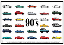 Poster cars 1990 for sale  SWINDON