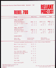 Reliant rebel 700 for sale  UK