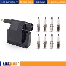 Bobina de ignição e 8 peças vela de ignição Ni-Co para 98-03 Dodge Ram 1500 2500 3500 UF198 comprar usado  Enviando para Brazil