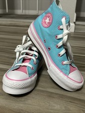 Usado, Tênis CONVERSE Chuck Taylor All-Star Hi Top personalizado rosa-petróleo feminino tamanho 1 NOVO comprar usado  Enviando para Brazil
