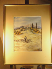 Aquarelle ancienne paysage d'occasion  Agen