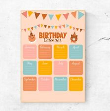 Birthday calendar wall for sale  LONDON