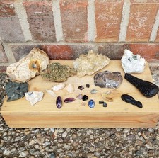 Variedad de minerales y rocas, amatista de cuarzo y más, 1 lb. Muestra Estate de 14 oz segunda mano  Embacar hacia Mexico