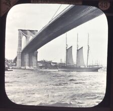 Antiga corrediça de lanterna mágica. NOVA YORK, PONTE DOURADA. comprar usado  Enviando para Brazil
