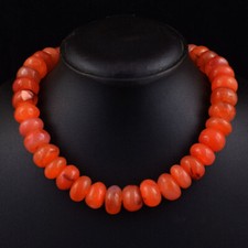 Colar feminino 1021 cts terra minada laranja cornalina contas Rondelle JK 31E367 comprar usado  Enviando para Brazil