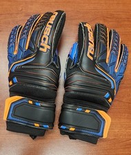 Luvas de goleiro REUSCH ATTRAKT SG EXTRA SUPORTE DE DEDO TAMANHO 8 azul laranja comprar usado  Enviando para Brazil