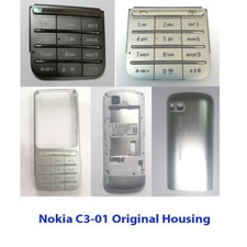100% Genuíno Original Nokia C3-01, 301 Teclado, Capa Traseira, Carcaça de Fáscia Média comprar usado  Enviando para Brazil