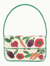 Usado, Bolsa de ombro Staud feminina Tommy com miçangas enfeitada vegetal crudita comprar usado  Enviando para Brazil