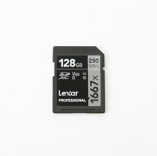 Tarjeta de memoria SDXC Lexar 128 GB profesional 1667x clase 10 U3 V60 UHS-II 250 MB/s segunda mano  Embacar hacia Argentina