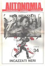 Autonomia. No 34.  settimanale politico comunista (Autonomy. Communist  paper) comprar usado  Enviando para Brazil