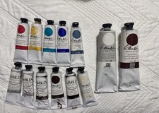 Lote de 13 tubos de tinta a óleo Gamblin, vários tamanhos, cor vermelho cádmio, amarelo comprar usado  Enviando para Brazil