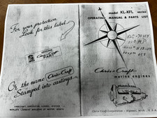 COPIA Vintage 1949-1963 Chris Craft Boat Oper. Manual + lista de peças - Modelo KL-KFL comprar usado  Enviando para Brazil