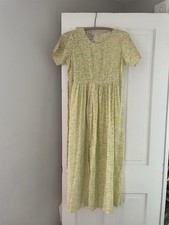 Vestido Midi Pudding Shop by April Cornell Amarelo Floral 100% Algodão Tamanho 1 Pequeno comprar usado  Enviando para Brazil