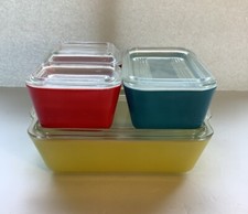 Conjunto de louça geladeira vintage Pyrex cores primárias 501, 502, 503 completo 8 peças comprar usado  Enviando para Brazil