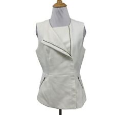 Usado, Colete BCBGMaxazria Feminino M Médio Branco Azria Mallary Gardenia Zíper Assimétrico comprar usado  Enviando para Brazil