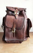 Leather backpack rucksack for sale  LOUGHBOROUGH