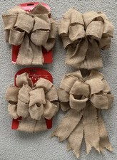 Large burlap bows for sale  Waterville