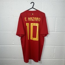 Camisa de futebol Belgium Home 2018/19 Eden Hazard #10 tamanho grande Adidas comprar usado  Enviando para Brazil