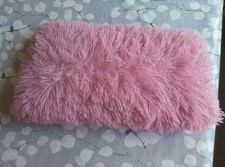 Pink fluffy cushion for sale  STOKE-ON-TRENT