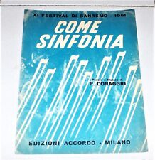 Spartito come sinfonia usato  Settimo Torinese