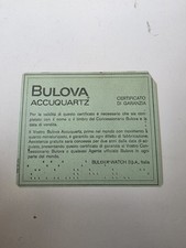 Bulova accuquartz certificato usato  San Martino Dall Argine