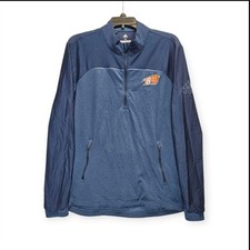 Jaqueta Adidas Bucknell Bison Masculina Média Azul Marinho 1/4 Zíper Golfe Quebra-Vento comprar usado  Enviando para Brazil