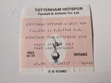 Ticket stub tottenham for sale  MANCHESTER