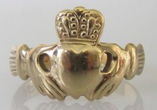 Gold claddagh ring for sale  LONDON
