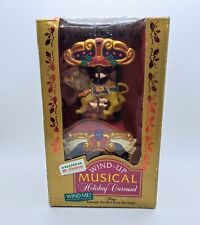 Enfeite animado vintage/raro MR CHRISTMAS férias carrossel leão corda música comprar usado  Enviando para Brazil