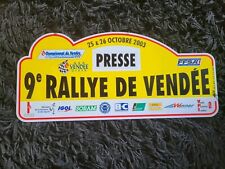 Plaque ème rallye d'occasion  Plonéour-Lanvern